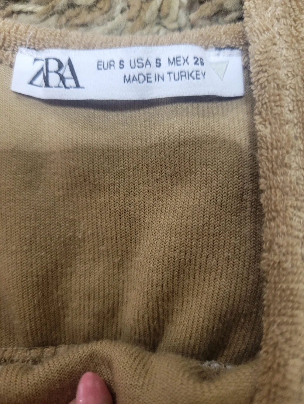 Zara Brown Terry Cloth Drawstring Athletic Shorts And Top
